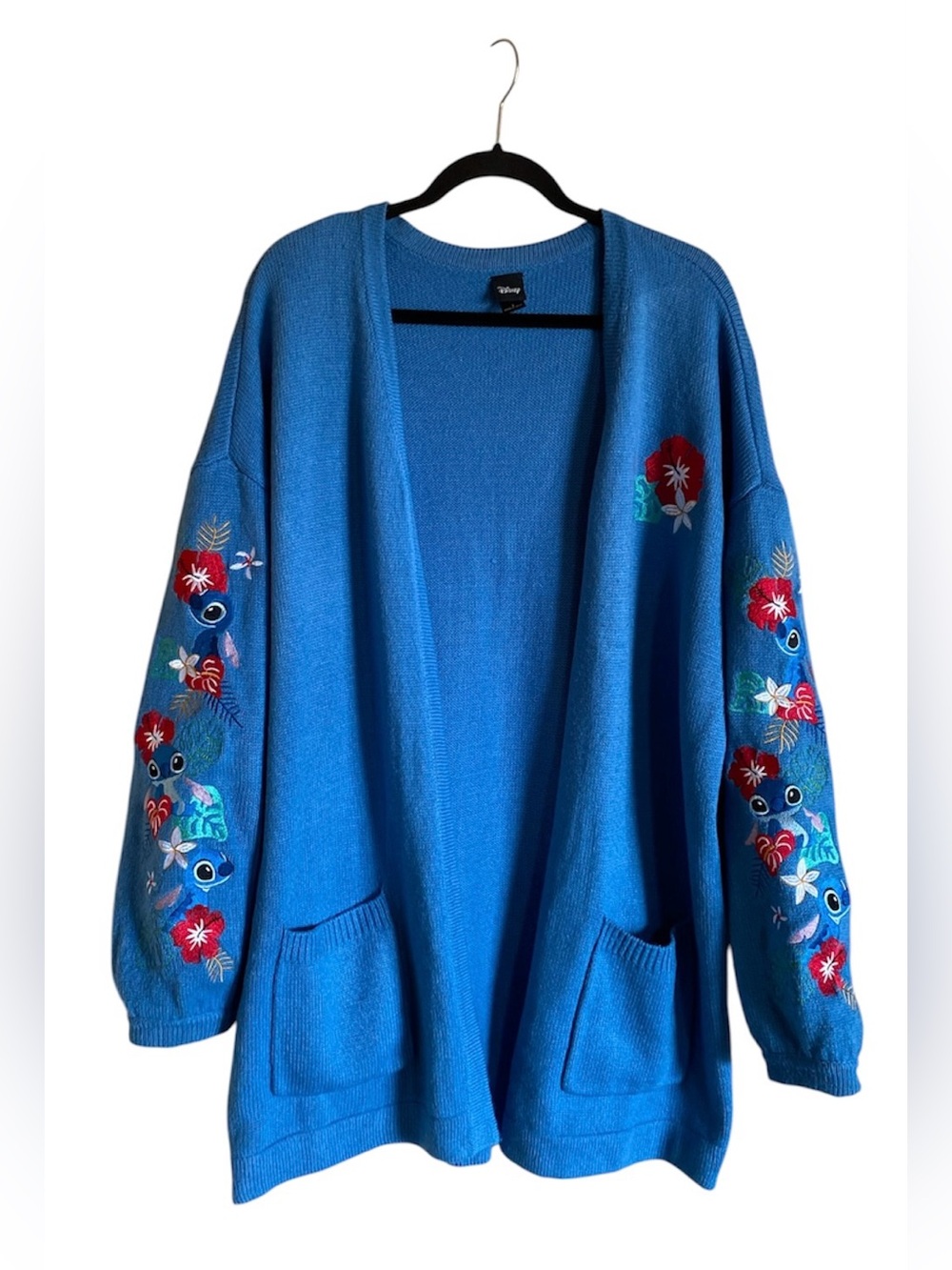 Women’s DISNEY Hot Topic STITCH Embroidered Sweater Cardigan 1X